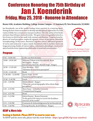 Conference Honoring the 75th Birthday of Jan J. Koenderink